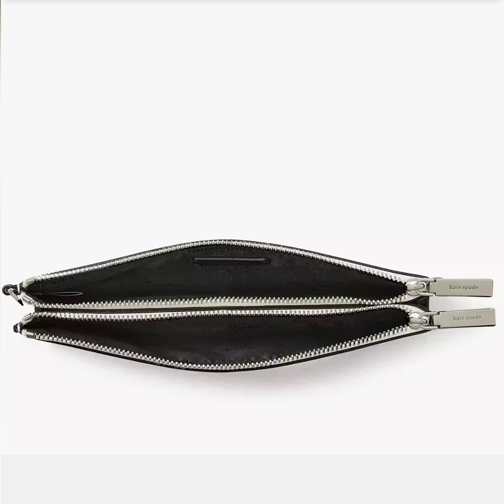 Kate Spade Madison Double Zip Wristlet Wallet Phone Holder 
Platinum Grey Multi - Picture 3 of 16